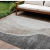 Charcoal Gray And Taupe Abstract Washable Indoor Outdoor Area Rug - 2 of 4
