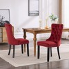 NicBex Dining Chair Set of 2 Modern Upholstered Velvet Fabric Tufted Side Chair with Wood Legs Dining Room Furniture - 4 of 4