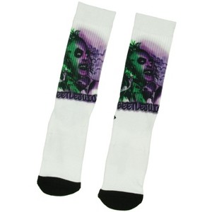 Beetlejuice Mens' Betelgeuse Graffiti Art Design Crew Socks 1 Pair - 1 of 3