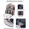 Diaper Bag Backpack with Portable Changing Station - Large Travel Backpack for Moms, Pink Baby Registry Essentials - 4 of 4
