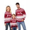 Clearlove Family Christmas Sweater Crew Neck Reindeer Snowflakes Knitted Pullover for Women - 2 of 4