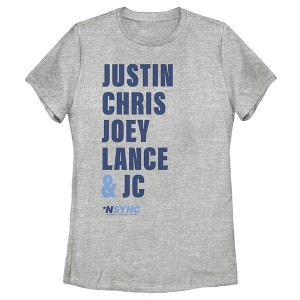 Women's NSYNC Band Name Stack T-Shirt - 1 of 4