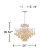 Vienna Full Spectrum Mellie Champagne Gold Chandelier 24" Wide French Crystal 6-Light Fixture for Dining Room House Kitchen Island Entryway Bedroom - 4 of 4