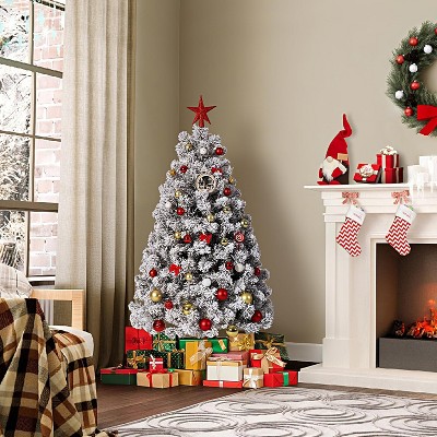 Christmas Tree with Lights, Prelit Artificial Christmas Tree with 659 Branch Tips, Easy to Assemble Holiday Decor for Home, Office, Party