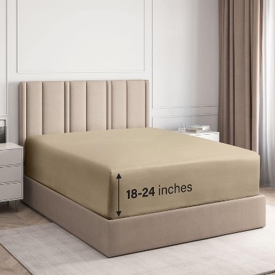 Extra Deep Pocket Elasticized Fitted Sheet Only - Fits 18"-24" Mattresses - CGK Linens