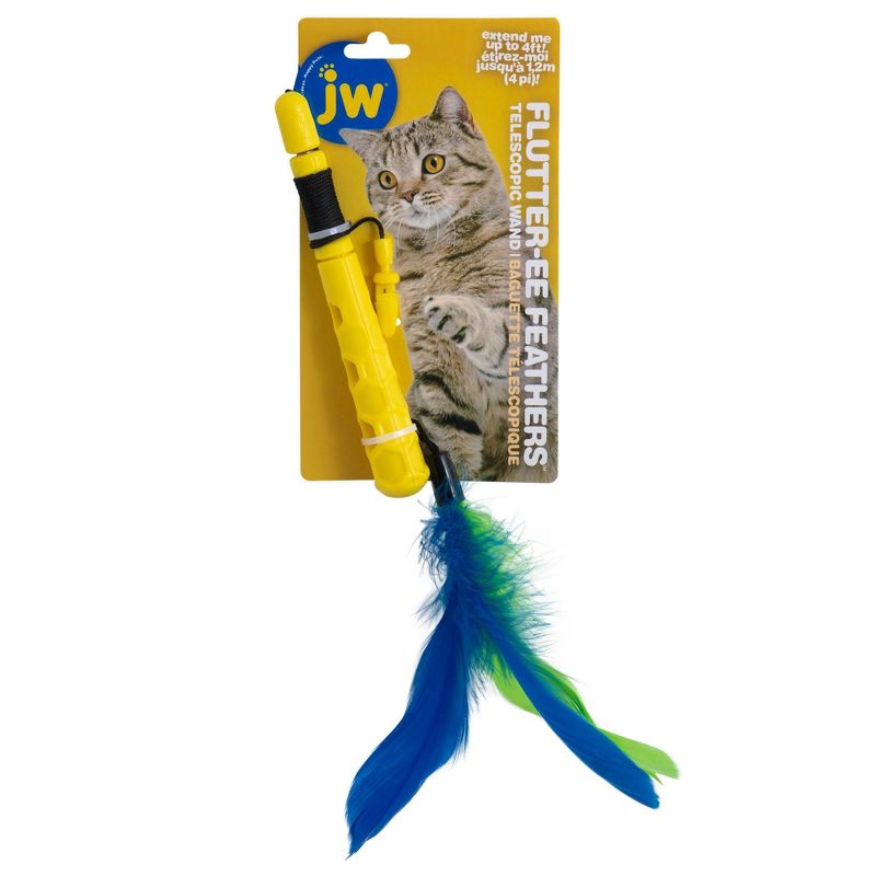 JW Pet Flutter-ee Feathers Telescopic Wand Cat Toy, 1 of 6