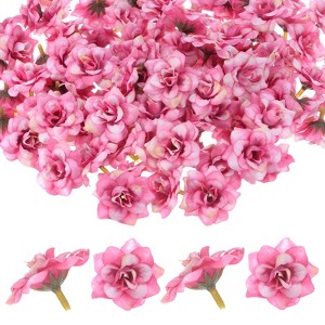 Unique Bargains Silk Rose Artificial Flower Heads - 1 of 4
