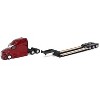 Peterbilt 579 UltraLoft Tandem Tractor Red Met w/Trailer and CAT D5M Dozer Yellow 1/87 (HO) Diecast Model made by Diecast Masters - 2 of 4