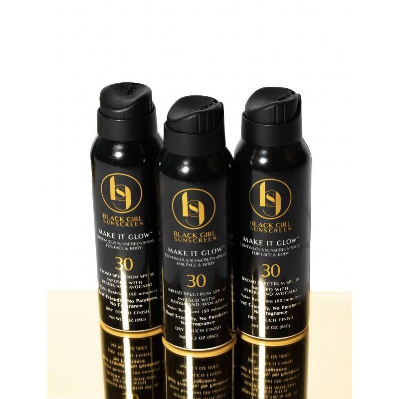 Black Girl Sunscreen Make It Glow Sunscreen Spray - SPF 30 - 3oz, 5 of 9