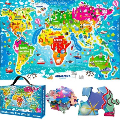 QUOKKA 48 Pieces Giant Floor Puzzles for Kids Ages 3 4 5 Years Old - 2x 3Feet