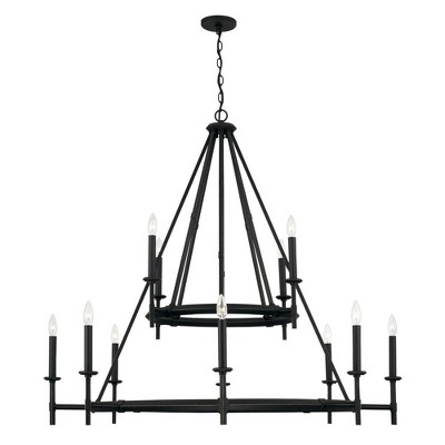 Capital Lighting Ogden 12 - Light Chandelier in  Brushed Black Iron
