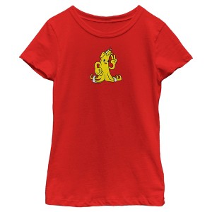 Girl's Fortnite Peely Peace Sign T-Shirt - 1 of 4