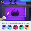 Bestier TV Stand Modern Entertainment Center for TVs up to 75" with LED Light and Storage Shelves - 3 of 4