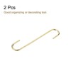 Unique Bargains Extra Long Carbon Steel Garden Kitchen S Hooks and Hangers 2 Pcs - 3 of 4