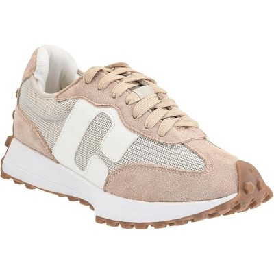 Hey Girl by Corkys Your Welcome Lace Up Front Sneakers, Natural, 6