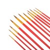 Unique Bargains 12 Pointed Tips Applicable Paint Type Oil Paint Brush Style Round Tip Bristles Nylon Wood 12 Pcs - 3 of 3