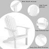Tangkula 2PCS Wooden Classic Adirondack Chair Lounge Chair Outdoor Patio White - 4 of 4