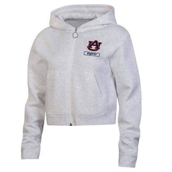 NCAA Auburn Tigers Women's Gray Fleece Zip Hoodie