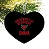 Omaha Maverick Heart Love Wood Christmas Tree Holiday Ornament - 2 of 3