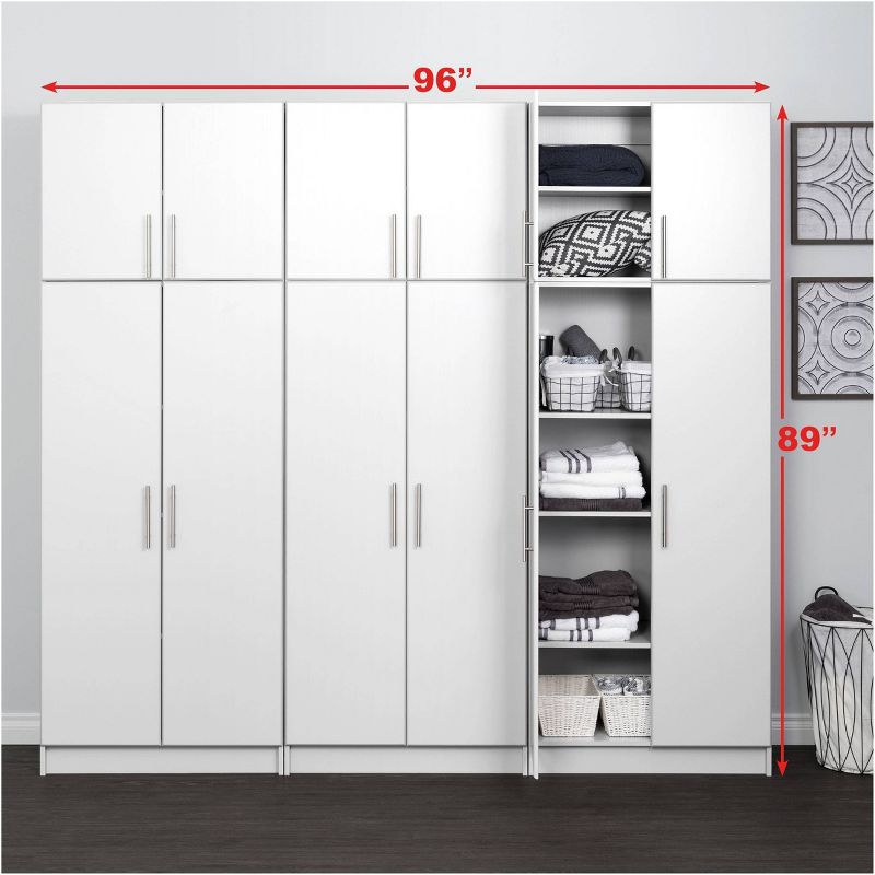 96&#34; Elite with 6 Storage Cabinet Set White - Prepac, 4 of 7