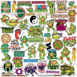 Teenage Mutant Ninja Turtles TMNT Variety Mix 100ct Vinyl Large Deluxe Stickers Variety Pack - 1 of 4