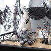 SEVOBAL Party Decorations and Accessories Home Decoration Fabric Sitting Gnome with Ghost Hat Gift Idea Halloween, Black White, 6"*4"*31.5" - 2 of 4