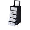 Gulches Myles Black, Silver & Gold Finish Jewelry Armoire: Stylish Organizer for All Your Jewelry Needs - 4 of 4