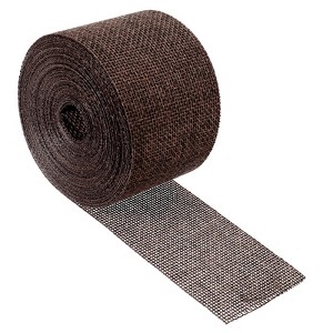 Unique Bargains DIY Party Roll Wrapping Decoration Soft Burlap Fabric Wired Ribbon - 1 of 4