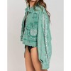 Women's Cropped Relaxed Fit Embellished Jacket - POL - 2 of 4