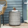 Maggift Patio End Tables Accent Side End Table for Outdoor and Indoor, Garden, Backyard Use, Special Design, Gray, 15.5"*15.5"*18.5" - 4 of 4