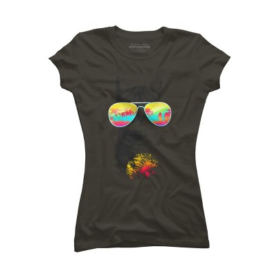 Junior's Design By Humans Cat Breeze By Artemple T-Shirt