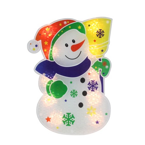 Northlight 12 5 Lighted Holographic Snowman Christmas Window