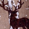 Gerson Reindeer Christmas Tree Skirt, Country Inspired Woodland Holiday Decor, Burlap and Faux Fur, 48 in diameter - 3 of 4