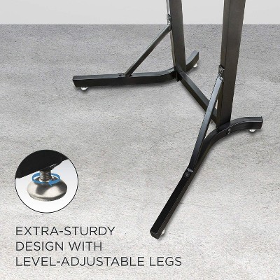 Black Steel Freestanding Adjustable 2-Bike Storage Rack