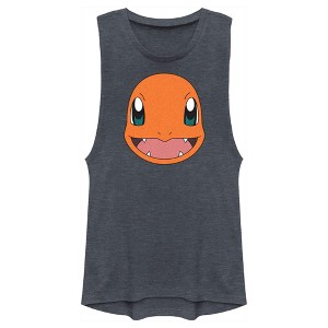 Juniors Womens Pokemon Charmander Smile Festival Muscle Tee - 1 of 4
