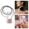 Unique Bargains Satin Rose Tie Choker Necklace Pink 1 Pc - 3 of 4