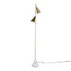 LumiSource Cone 65" Glam Metal Floor Lamp in Brushed Gold Metal with White Faux Marble Metal Base: UL Listed, 2-Cone Shades - 2 of 4