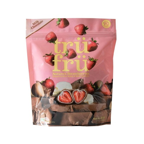 Tru Fru White And Milk Chocolate Frozen Strawberries - 8oz : Target