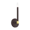 Livex Lighting Karlstad 1 - Light Wall Light in  Bronze/Satin Brass - 4 of 4