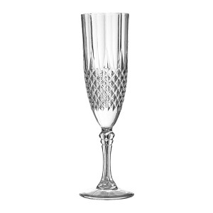 Smarty Had A Party 8 oz. Crystal Cut Plastic Champagne Flutes - 48 pcs - 1 of 4