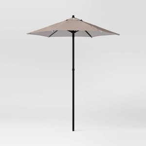 6' Round Outdoor Patio Market Umbrella with Black Pole - Room Essentials™ - 1 of 4