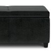Sapphtopaz Modern Ottoman with Storage Upholstered End of Bed Bench with Stitching Detail Rectangle Storage Bench for Living Room - 2 of 4