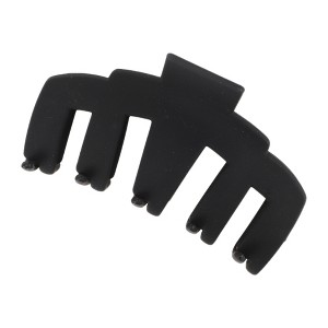 Unique Bargains Women's Fashion Elegant Frosted M-shaped Hair Clips 4.13"x2.36"x1.97" Black 1 Pc - 1 of 3