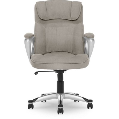 Gray High-Back Ergonomic Executive Office Chair with Lumbar Support