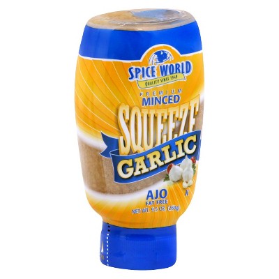 Spice World Premium Minced Squeeze Garlic - 9.5oz