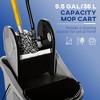 CIPACHO 9.5 Gallon (38 Quart) Mop Bucket with Wringer Cleaning Cart 4 Moving Wheels 2 Separate Buckets & Mop-Handle Holder Grey - 3 of 4