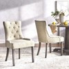 Angelo:HOME 5pc Ariana Traditional Pedestal Dining Set Gray: Upholstered Chairs, Rubberwood, Pedestal Table - 4 of 4
