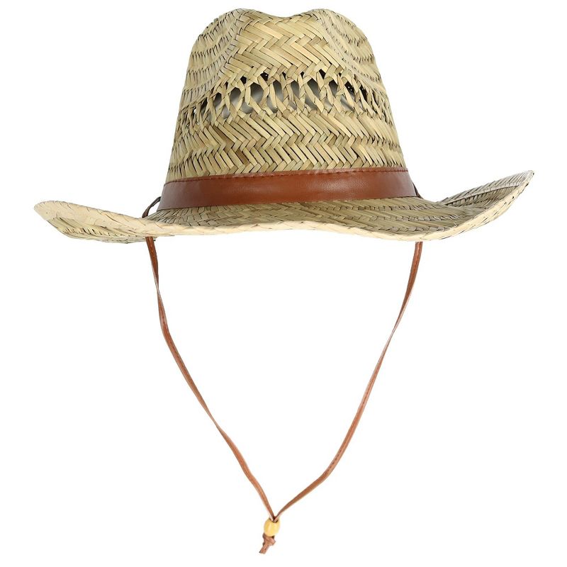 Kenny K Men's Rush Straw Lightweight Safari Hat with Chin Cord, 4 of 5