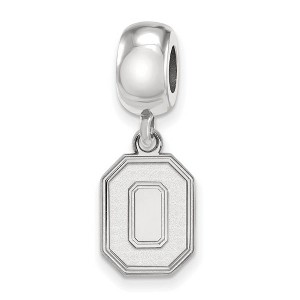 Black Bow Jewelry Sterling Silver Ohio State Buckeyes NCAA Bead Charm - 1 of 3