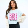 Simply Sage Market Women's Love Vibes Bolt Short Sleeve Garment Dyed Tee - 2 of 4
